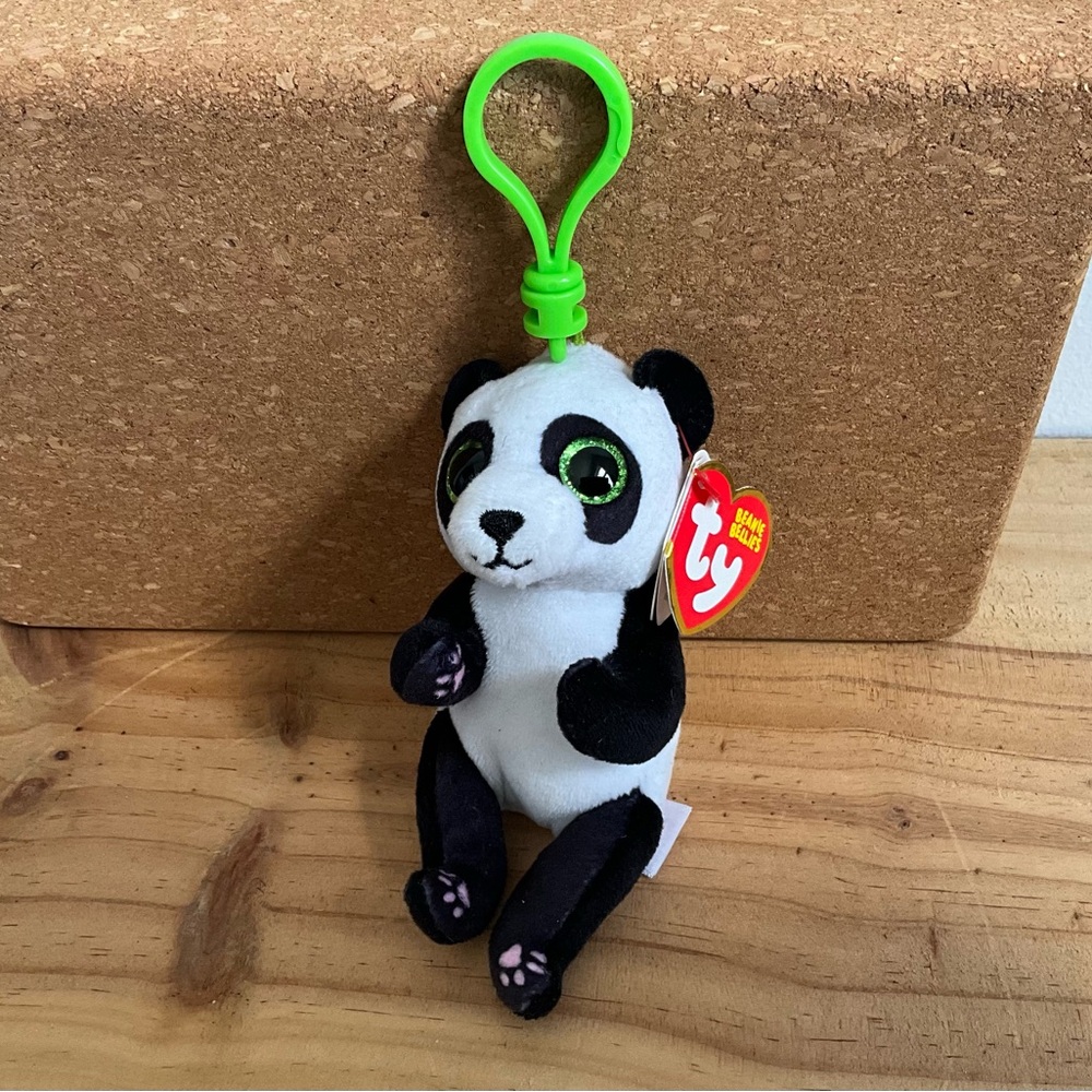 NWT Ty Beanie Baby Bellies YING the Panda Bear (Plastic Key Clip 4 Inch) 2024